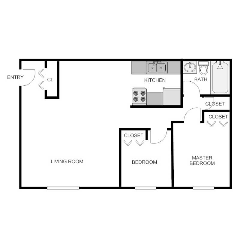 Floor Plans - Biscayne Apartments - Racine, Wisconsin - A PRE/3 Property