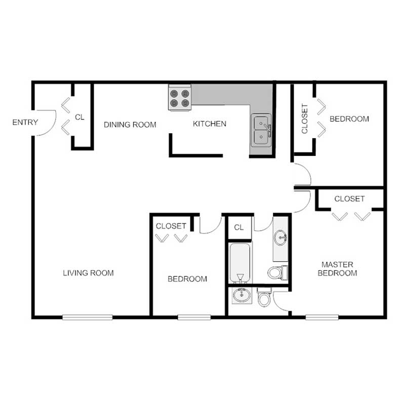 Floor Plans - Biscayne Apartments - Racine, Wisconsin - A PRE/3 Property